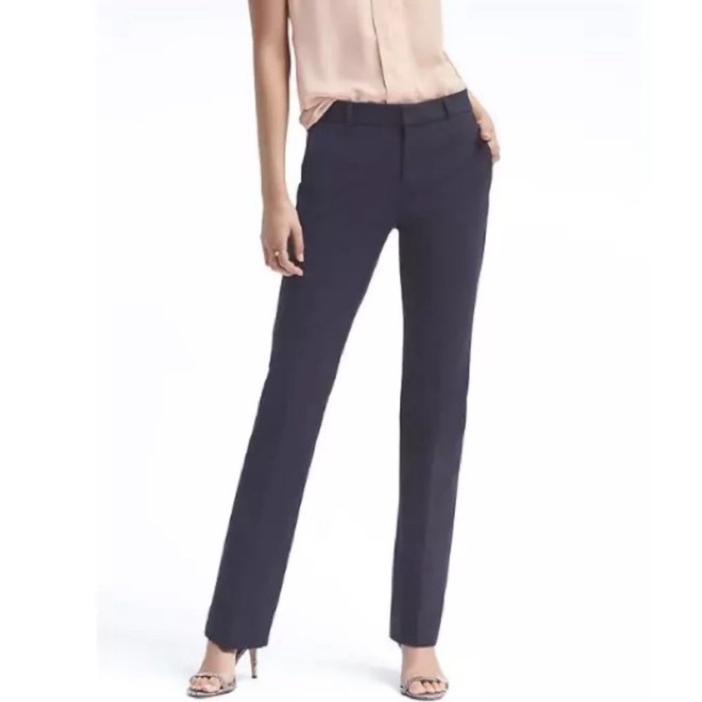 Banana Republic Logan Stretch Trouser Dress Pant - Black